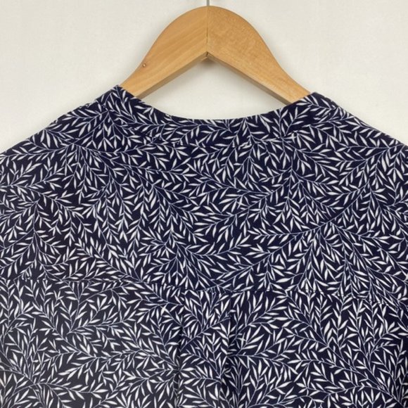 Rare H&M x William Morris & Co 4 Floral Print Tunic Blouse Navy White - Picture 13 of 14